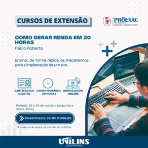 PROEXAC lança cursos de extensão em diversas áreas - UNILINS