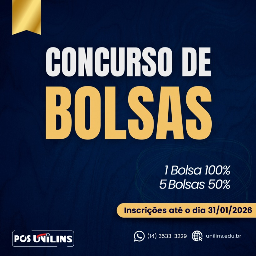 Concurso de Bolsas 1º Semestre 2026 – Pós-Graduação - UNILINS