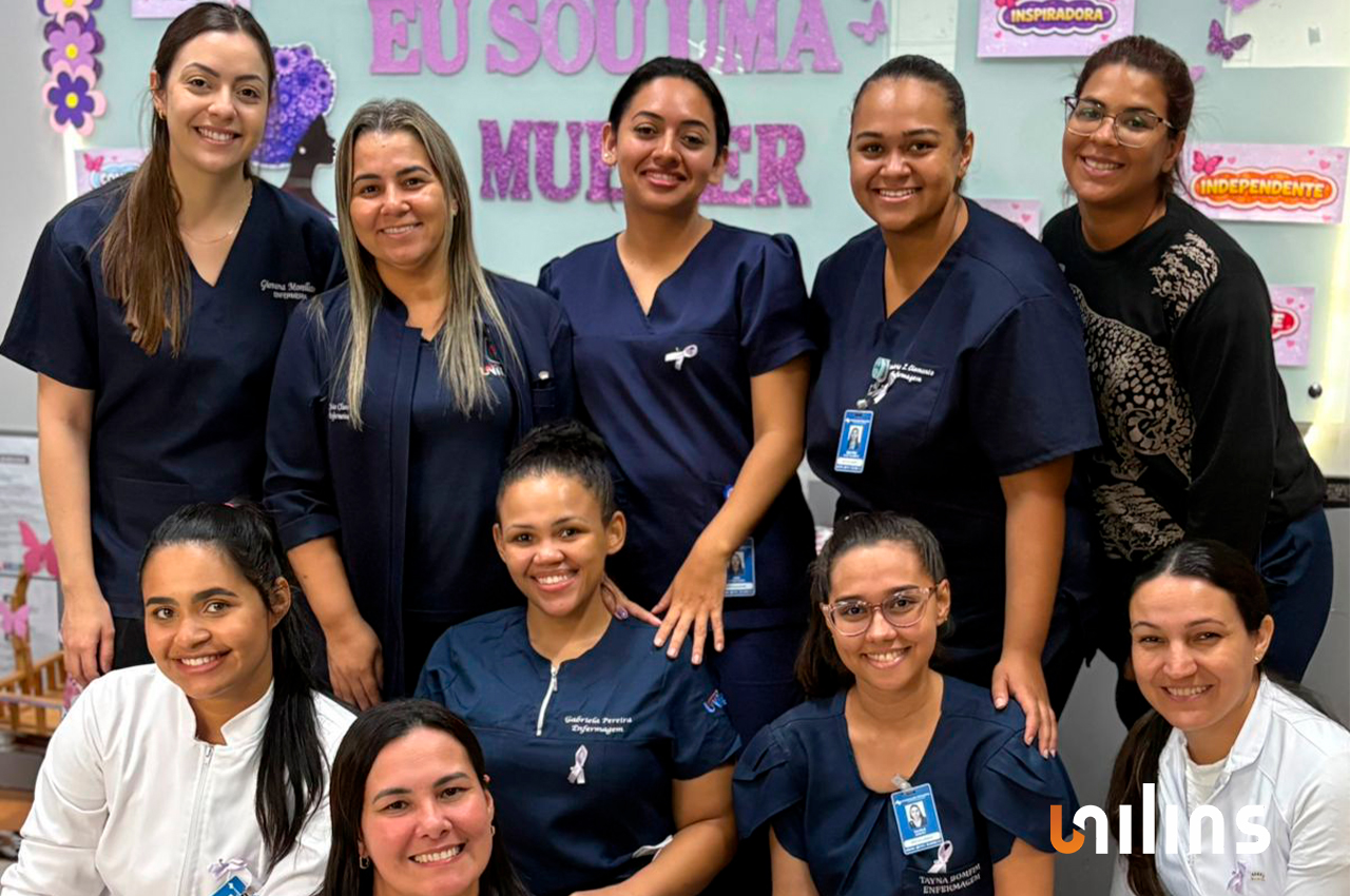 Enfermagem em ação no Março Lilás e no Dia da Mulher - UNILINS Enfermagem em ação no Março Lilás e no Dia da Mulher - UNILINS