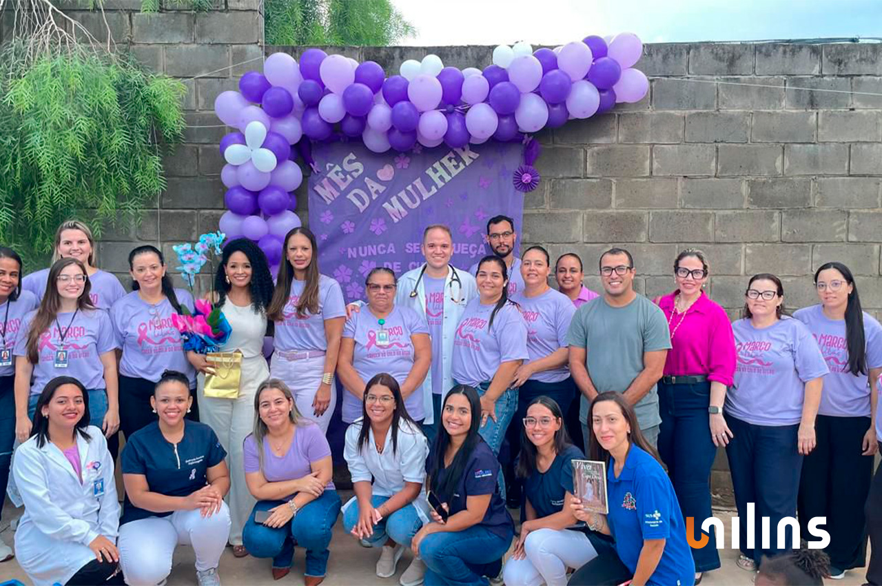 Enfermagem em ação no Março Lilás e no Dia da Mulher - UNILINS Enfermagem em ação no Março Lilás e no Dia da Mulher - UNILINS